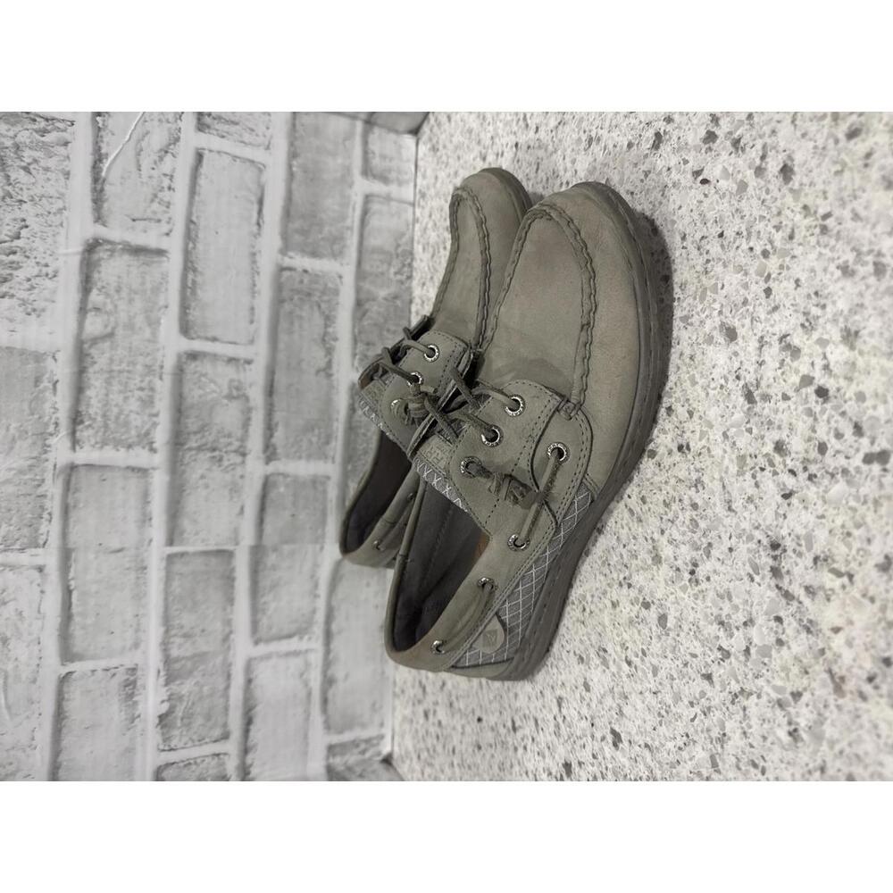 Sperry Women's Boat Shoes Gray Leather Casual Loafers